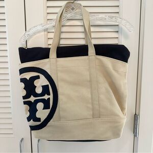 TORY BURCH Cotton Canvas Tote Bag